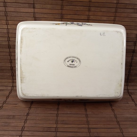 Woodhill Baking Dish Floral 12 x 9 Rectangular Ceramic Fine Bakeware Casserole - Picture 11 of 13